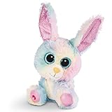 NICI Glubschis: Das Original – Glubschis Hase Rainbow Candy 15 cm – Kuscheltier Hase mit großen Augen – Flauschiges Plüschtier mit großen Glitzeraugen – Schmusetier für Kuscheltierliebhaber – 45561