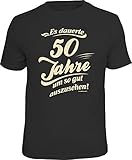 RAHMENLOS Original Geschenk T-Shirt zum 50. Geburtstag: Es dauerte 50 Jahre um so gut auszusehen!