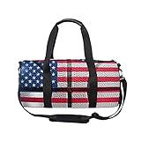 Gym Duffle Bag Basketball USA Flagge Schwimmen Sport Reise Gym Tasche mit Schuhfach & Nassfach für Damen oder H