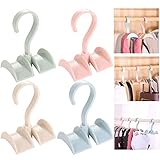 Xinlie Classico Haken Premium Krawattenhalter Gedreht Storage Rack Taschenhalter Handtaschenhalter Handtaschenhalter Taschen Haken Aufhänger Haken für Tasche Rucksack Gurt Krawatte Schal (4 Stück)