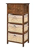 ts-ideen Kommode Shabby Vintage Used Look Braun Schrank Bad Flur Regal 82