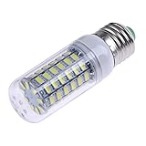 everpert 220V-240V E27 LED SMD 5730 LED helle Lampe Mais-Birne weißes Licht (69SMD)