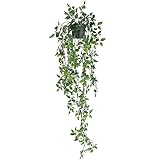 XIAQIU Künstliche Topfpflanze für drinnen und draußen, häng