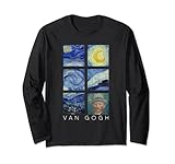 Van Gogh Malcollage Sternennacht mit Selbstporträt Lang