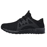 VVQI Laufschuhe Herren Damen Sneaker Sportschuhe Turnschuhe Mode Leichtgewichts Freizeit Atmungsaktive Fitness Schuhe 43 EU 004 2 Schw