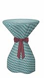 Sensalux Oktoberfest Tischwäsche aus stoffähnlichem Vlies, Stehtischüberwurf, Tische bis 70cmØ Schleifenband: Bordeaux