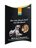 defu Snack für Hunde, Bio-Geflügelfleisch, Ergänzungsfuttermittel, 2er Pack (2 x 70 g)