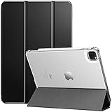 ZtotopCases Hülle für iPad Pro 12.9 2021,Ultra Schlank leichte und Klappständer Schutzhülle mit Transparent Harten PC Back Cover,Auto Schlaf/Aufwach für iPad Pro 12,9'' 5.Generation,Schw
