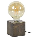 Tischleuchte & Nachttischlampe famlights |Mira in Bronze E27 Metall Wohnzimmer Schlafzimmer | 1-flammig