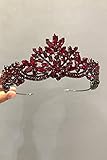 Hayalperest Burgund Farbe Anthrazit Henna Braut Krone Braut, Hochzeit, Braut Tiara, Blumen Braut Tiara, Haar-Accessoire, Zeremonie, Krone, König