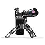 GIAO Frontkamera kompatibel Telefon Lens Kit,HD 4K 36X Optischer Zoom-Kamera-Objektiv Teleobjektiv Handy-Teleskop-Handy Mit Stativ Fern Fit for Samsung Huawei Xiaomi Die Meisten Smartp