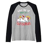 Weck mich auf, wenn es Weihnachten ist Schlafendes Einhorn Nap Unicorns Rag