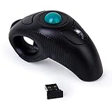 MOVKZACV Ergonomische Trackball-Maus, kabellos, USB-Fingermaus, tragbarer Reise-Computer, Rechtshänder, Gaming-Maus für Laptop und PC