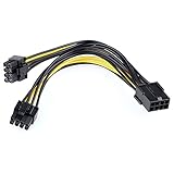 Baoblaze 1x Grafikkarten Stromadapter Kabel 8-polig zu PCIe 2X 6+2-polig Stecker PCI Express Stromkabel Netzleitung für den Anschluss an Videok