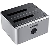 Inateck Aluminium USB 3.0 zu SATA dual-Bay USB 3.0 Festplatte Dockingstation mit offline Clone Funktion für 6,3 cm & 8,9 cm HDD SSD SATA (SATA I/II/III), Unterstützung UASP & Werkzeuglose (FD2102)