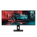 SKTE Computermonitor 34 Zoll LCD/TFT 2560×1440 Monitor PC 60Hz HD Gaming Computer 2K Flachbildschirm für HDMI/DP S