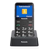 Panasonic KX-TU155EXBN Seniorenhandy (SOS-Notfalltaste, Hörgerätekompatibel, Taschenlampenfunktion, große Einzeltasten zur einfachen Bedienung, Farbdisplay 2,3 Zoll) schw