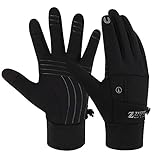 Herren Winter Touchscreen Handschuhe mit Anti Rutsch, gut für Männer Frauen beim Laufen Fahren Radfahren und Arbeit bei kaltem W