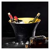 Bar-Eiskübel für Partys, Edelstahl, für Zuhause, luxuriöser Rotwein, Innenschale, Bar, KTV, Eiswein, kreativ (Größe : große Taille)