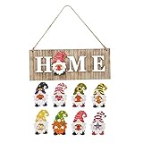 Toddmomy Weihnachtsschild Saisonale Dekoschild Schriftzug Holz Home Buchstaben Vintage Holzschriftzug zum Anhänger mit Weihnachtsmann Dekofigur Wohnzimmer Kinderzimmer Garten Dek