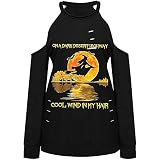 Langärmlige Halloween-Oberteile mit kalter Schulter für Damen Tunika-Blusen mit Rundhals-Print und Aushöhlen Herbst Casual Pumpkin Slim Hemd (L,Gelb)