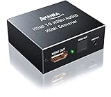 HDMI Audio Extractor, AMANKA HDMI Audio Konverter Audio Splitter 4K HDMI zu HDMI + Optical/Toslink Audio Adapter mit 3,5mm Stereo HDMI Audio Extractor für HDTV/PS4/Blu-ray DVD/Amplifier usw