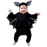 OverDose Damen Kleinkind Newborn Kinder Baby Jungen Mädchen Halloween Cosplay Tanz Rave Nette Weiche Kostüm Strampler Hut Outfits S