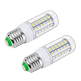 E27 LED Mais Leuchtmittel 4.5W, Entspricht 50W Glühbirnen, 6000K Kaltes Licht, 360 lm, Kleine Edison Schraube LED Birne, 2-Pack
