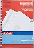 Herlitz Versandtasche C4 90 g Haftklebend mit Fenster, 25 Stück mit Innendruck in Folienpackung, eingeschweißt, weiß