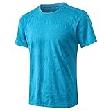 Kurzarm Herren Modern Urban Weich Komfortabel Regular Fit Herren T-Shirt Sommer Rundhals Einfarbig Heren Shirt Täglich Casual All-Match Herren Freizeithemden C-Blue1 S