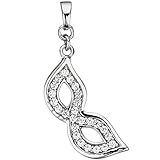 JOBO Damen-Anhänger Maske aus 925 Silber mit Zirk