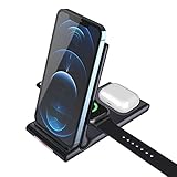 Wireless Charger, 3 In 1 Faltbare QI Induktive Ladestation, Kabelloses Ladegerät Mit Fast Adapter Kompatibel Für Samsung S21 Ultra/S20 Intelligente Watch Handy Kopfhörerbox