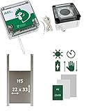 AXT-Electronic Set A - Automatische Hühnerklappe VSD mit Batterien, Digit.Zeitschaltuhr, manuelle Steuerung, Hü