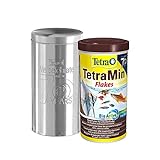 TetraMin Flakes Jubiläumsdose - Fischfutter in Flockenform für alle Zierfische, mit limitierter 70 Jahre Schmuckdose, 1 L D