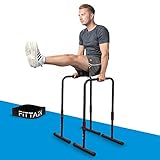 FITTAIN Praktisches Dipbarren Set – Dip Barren bis 150kg belastbar – Höhenverstellbare Dipstation [80-90] cm – Dipstangen für Ganzkörper-Krafttraining