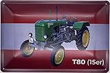 Deko7 Blechschild 30 x 20 cm Steyr Traktor Typ T80 (15