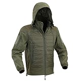 Defcon 5 Jacke, Urban Shell Jacke mit Kapuze - Grü