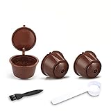 3pcs Wiederverwendbare Kapseln Plastik, Wiederbefüllbare Kaffeekapsel Dolce Gusto Kapsel Dolc Gusto Mehrweg