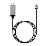 YanHui-LZC HDMI Kabel USB 3.1 Typ C bis HDMI 1080P-Adapter-Kabel 2 M Typ C-HDMI-Kabel for MacBook for Samsung for Galaxie S9 / S8 / Note 9 (Color : Black, Length : 2m)