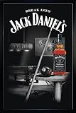 Jack Daniel's Poster Pool (66x96,5 cm) gerahmt in: Rahmen schw