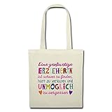 Spreadshirt Großartige Erzieherin Geschenkidee Spruch Stoffbeutel, N