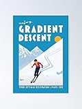 AZSTEEL Enjoy Gradient Descent Poster Best Gift 11.7'x16.5' for Friends Family