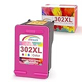 INKMATE 302 Ersatz für HP 302 XL 302XL Tintenpatronen Kompatibel für HP Deskjet 1110 2132 2130 1115 3632 Envy 4527 4520 4523 4524 Officejet 3830 3831 4650 3832 4651 4652 Drucker, Farb