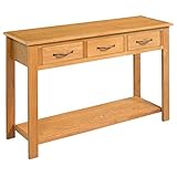 Konsolentisch, Flurtisch Beistelltisch Sofatisch Konsolentisch 110x35x75 cm Massivholz E