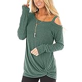 WXDSNH Damen T-Shirt Langarm-nähte Knoten Einfarbig Herbst- Und Wintersp