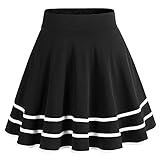 bridesmay Damen Mini Rock Sommer Kurz Skater Rock Schulmädchen Anime Rock Gothic Cosplay Sexy Röcke Black-White L