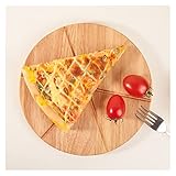 DUOYINGMY Hackbrett Runder Holz Multi-Use-Hackblock/Schneidebrett Natürliche Farbe Holzfrüchte/Rindfleisch/Kuchenplatte Pizza Stein Essen/Tee-Fach (Color : 10 Inch)