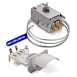 Kühlthermostat Thermostat Ersatz für Ranco K59-S2785 Atea A13-0696R Whirlpool 481228238175 2x4,8mm/1x6,3mm AMP Temperaturregler mit Kapillarrohr 690mm für Kühlschrank Gefrierschrank