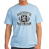 CafePress T-Shirt Manchester England – 100 % Baumwolle Gr. M, hellb