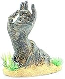 JUZZQ for Büro Garten Familienzimmer Abstrakte Ornamente Figuren Kunst Geschenk Fischtank Dekorationen Buddha Hand Statue Aquarium O